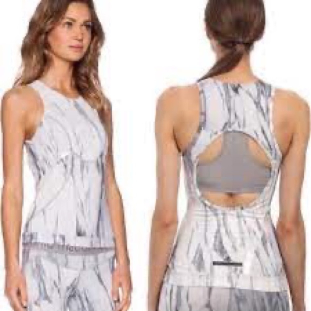 ADIDAS STELLA MCCARTNEY MARBLE ATHLETIC TANK TOP